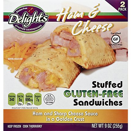 Delights Ham & Cheese Gluten Free Stuffed Sandwich - 9 Oz - Image 2