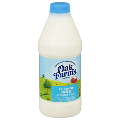 Oak Farms 1% Lowfat Milk - 1 Quart - Image 1