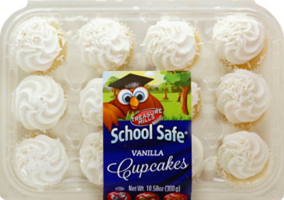 School Safe Vanilla Mini Cupcakes 12 Count - 10.58OZ - Image 2