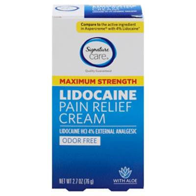 Signature Select/Care Pain Relief Cream Lidocaine Max - 2.7 OZ - Image 4