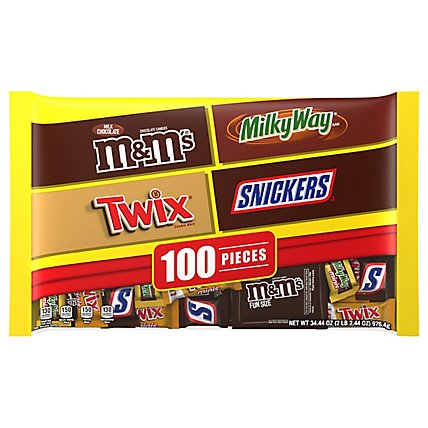 M&M'S Snickers TWIX & Milky Way Assortment Bulk Chocolate Halloween Candy - 34.44 Oz - Image 1