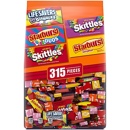 Life Savers Gummy Starburst & SKITTLES Fun Size Assortment Bulk Halloween Candy - 97.68 Oz - Image 1