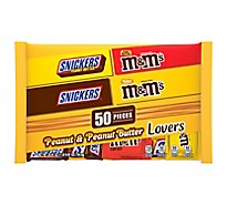 M&M'S & Snickers Peanut & Peanut Butter Assorted Bulk Chocolate Halloween Candy - 25.91 Oz