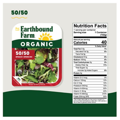 Earthbound Farm Organic 50/50 Tray - 5 Oz - Image 4