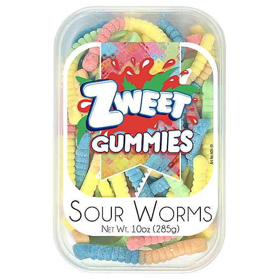 Zweet Sour Gummy Worms - 10OZ