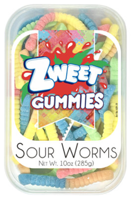 Zweet Sour Gummy Worms - 10OZ