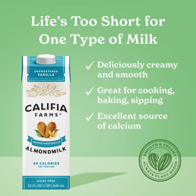 Califia Farms Unsweetened Vanilla Almond Milk - 32 Fl. Oz. - Image 4