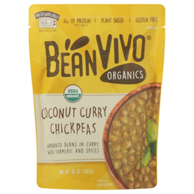 BeanVivo Organic Coconut Curry Chickpea Beans - 10 Oz - Image 3