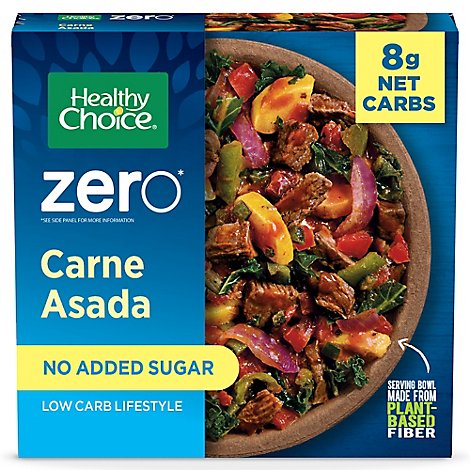 Healthy Choice Low Carb Lifestyle Zero Carne Asada Bowl Single Serve Frozen Meal - 9.25 Oz