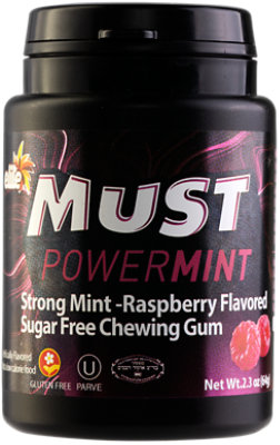 Elite Must Sf Powermint Raspberry Gum 2.3OZ Kings Food Markets