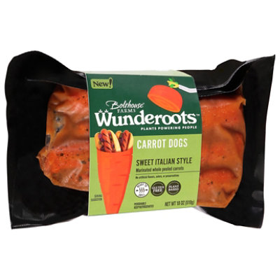 Bolthouse Farms Wunderoots Plant Based Sweet Italian Style Carrot Dogs 8 Count 18 Oz Safeway