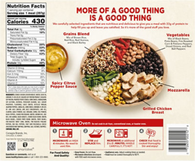 Healthy Choice Max Bowl Tex Mex Chicken Frozen Meal - 14 Oz - Image 6