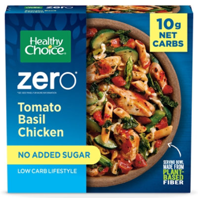 Healthy Choice Zero Low Carb Tomato Basil Chicken Bowl Frozen Meal - 9.5 Oz - Image 1