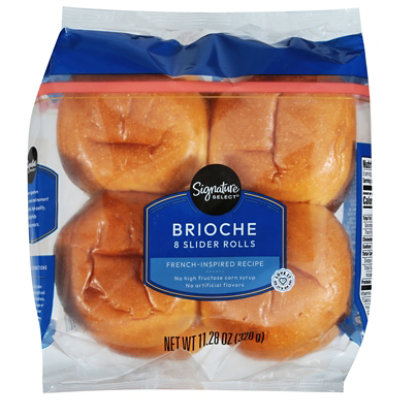 Signature SELECT Brioche Slider Rolls 11.28 Oz - 8 Count