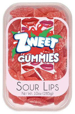 Zweet Gummy Sour Lips - 10OZ - Image 1