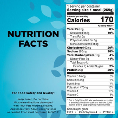 Healthy Choice Power Bowls Greek Style Chicken With Riced Cauliflower Frozen Meal - 9.5 Oz - Image 4