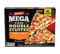 Banquet Mega Double Stuffed Three Cheese Frozen Pizza Slices 2 Count - 13.3 Oz