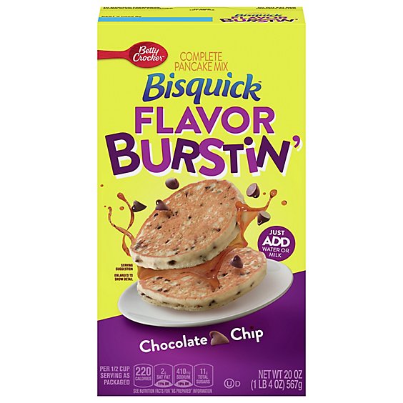 Bisquick Flavor Burstin Chocolate Chip Complete Pancake Mix - 20 Oz