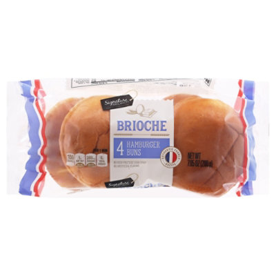 Signature SELECT Brioche Hamburger Buns 7.05 Oz - 4 Count