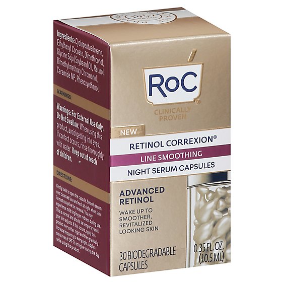 Roc Retinol Correxion Line Smoothing Night Serum - 30 CT