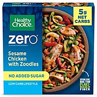 Healthy Choice Low Carb Zero Sesame Chicken With Zoodles Bowl Single Serve Frozen Meal - 9.5 Oz - Image 1