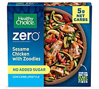 Healthy Choice Low Carb Zero Sesame Chicken With Zoodles Bowl Single Serve Frozen Meal - 9.5 Oz