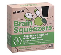 Brainiac Brain Squeezers Apple Applesauce with Brain Fuel Pack - 4-3.2 Oz