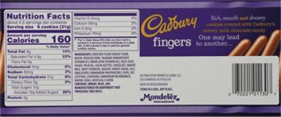 Cadbury Milk Chocolate Cookie Fingers - 4.86 OZ - Image 5