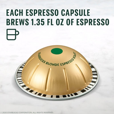 Starbucks Blonde Espresso Roast Coffee Capsules for Nespresso Vertuo Box 10 Count - Each - Image 4