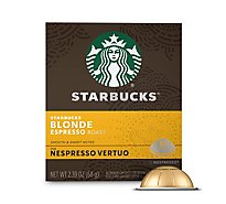 Starbucks Blonde Espresso Roast Coffee Capsules for Nespresso Vertuo Box 10 Count - Each