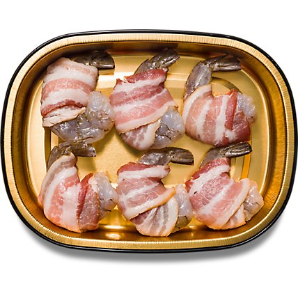 ReadyMeal Bacon Wrapped Shrimp - 1 Lb - Image 1