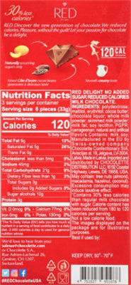 Red Choc Milk Choc Bar No Sugar Added - 3.53 OZ - Image 6