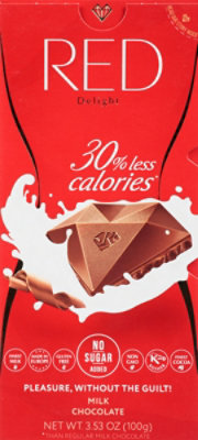 Red Choc Milk Choc Bar No Sugar Added - 3.53 OZ - Image 2
