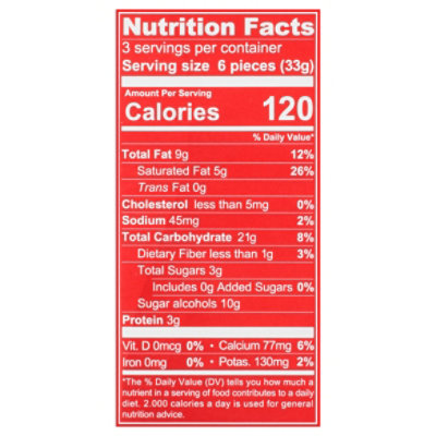 Red Choc Milk Choc Bar No Sugar Added - 3.53 OZ - Image 4
