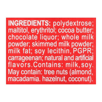 Red Choc Milk Choc Bar No Sugar Added - 3.53 OZ - Image 5