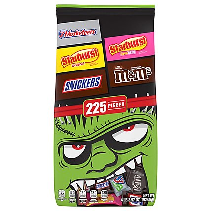 M&M'S Snickers Starburst & 3 Musketeers Assorted Bulk Halloween Candy - 225 Count - 67.97 Oz - Image 1