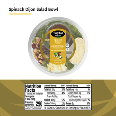 Taylor Farms Spinach Dijon Salad Bowl - 4.9 Oz - Image 4