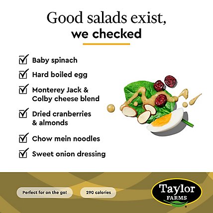 Taylor Farms Spinach Dijon Salad Bowl - 4.9 Oz - Image 5