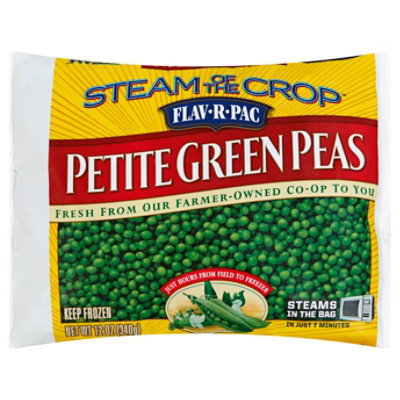 Flav R Pac Petite Green Peas Steam Of - 12 OZ