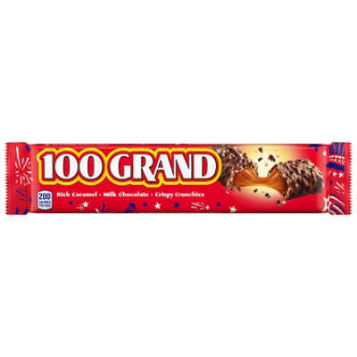 100 Grand Crispy Milk Chocolate with Caramel Full Size Candy Bar - 1.5 Oz - Image 1