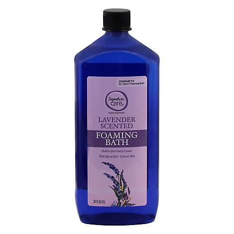 Signature Care Lavender Foaming Bubble Bath Soap - 34 Oz