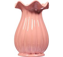 Debi Lilly Ruffled Ribbed Vase Large Pea - EA