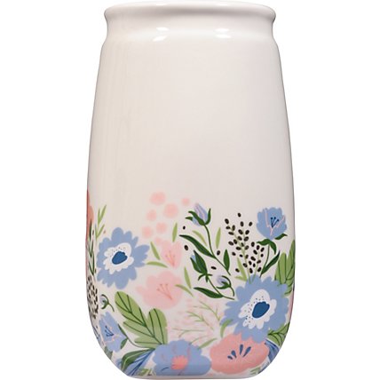 Dl Floral Mason Jar Lg Cream - EA - Image 1