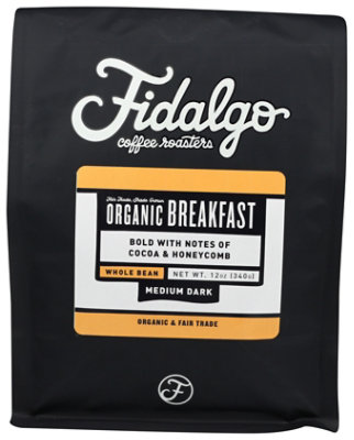 Fidalgo Organic Breakfast Whole Bean Coffee - 12 OZ - Image 1