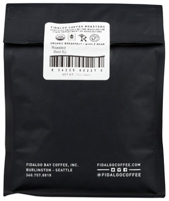 Fidalgo Organic Breakfast Whole Bean Coffee - 12 OZ - Image 2