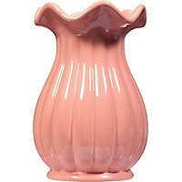 Debi Lilly Ruffled Ribbed Vase Small Pea - EA - Image 1