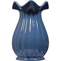 Debi Lilly Ruffled Ribbed Vase Large Dar - EA - Image 1