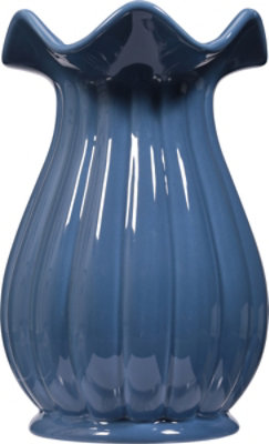 Debi Lilly Ruffled Ribbed Vase Large Dar - EA