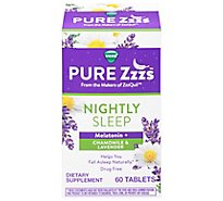 Vicks PURE Zzzs Nightly Sleep Melatonin Sleep Aid tablets 1mg per tablet - 60 Count