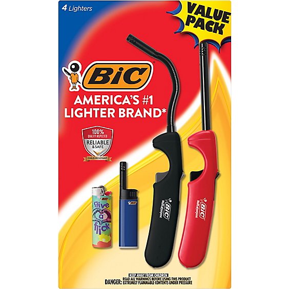 Bic Mixed Lighters 4pk - 4 CT